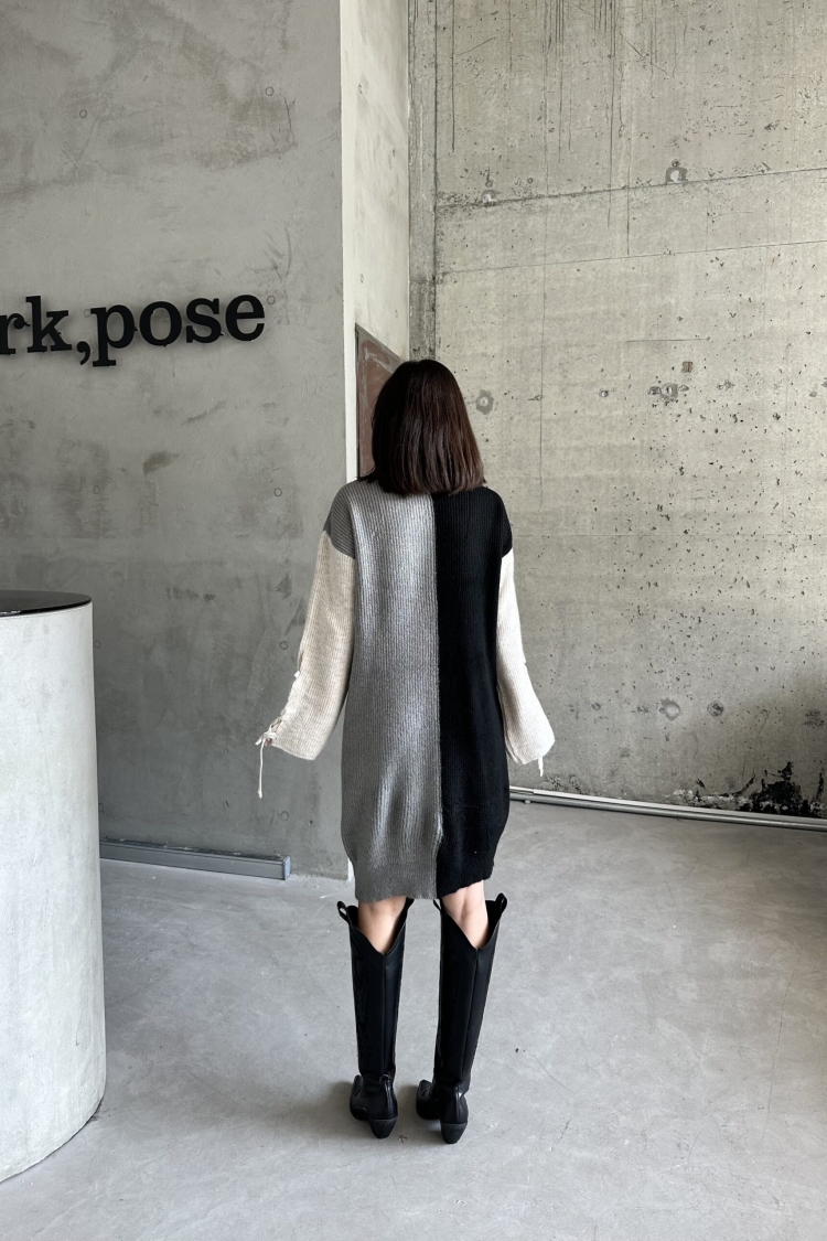 Two-Tone Raised Dress