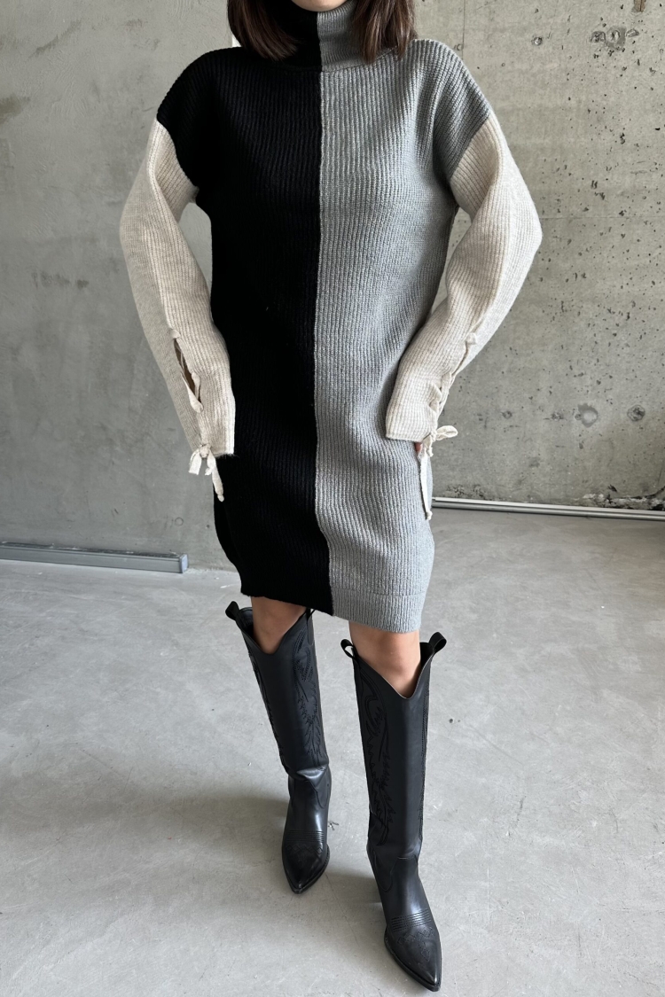 Two-Tone Raised Dress