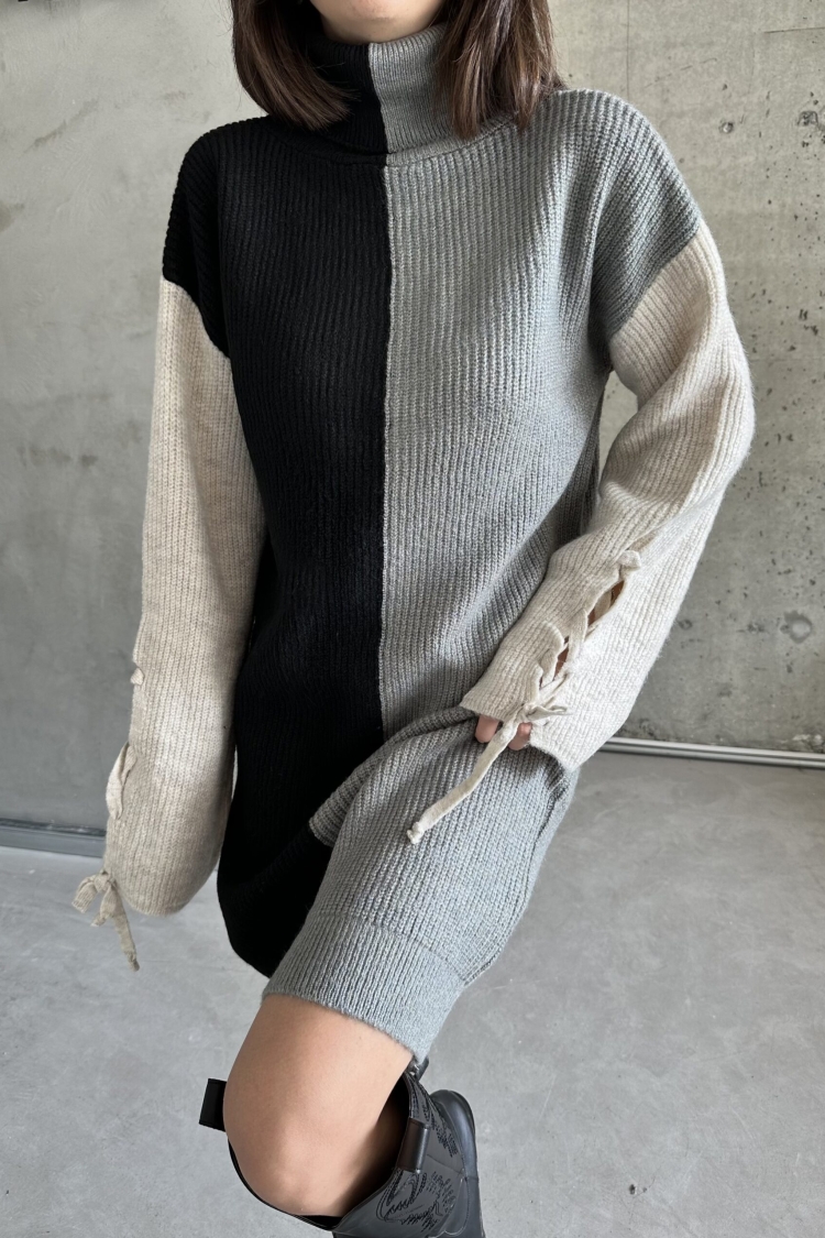 Two-Tone Raised Dress