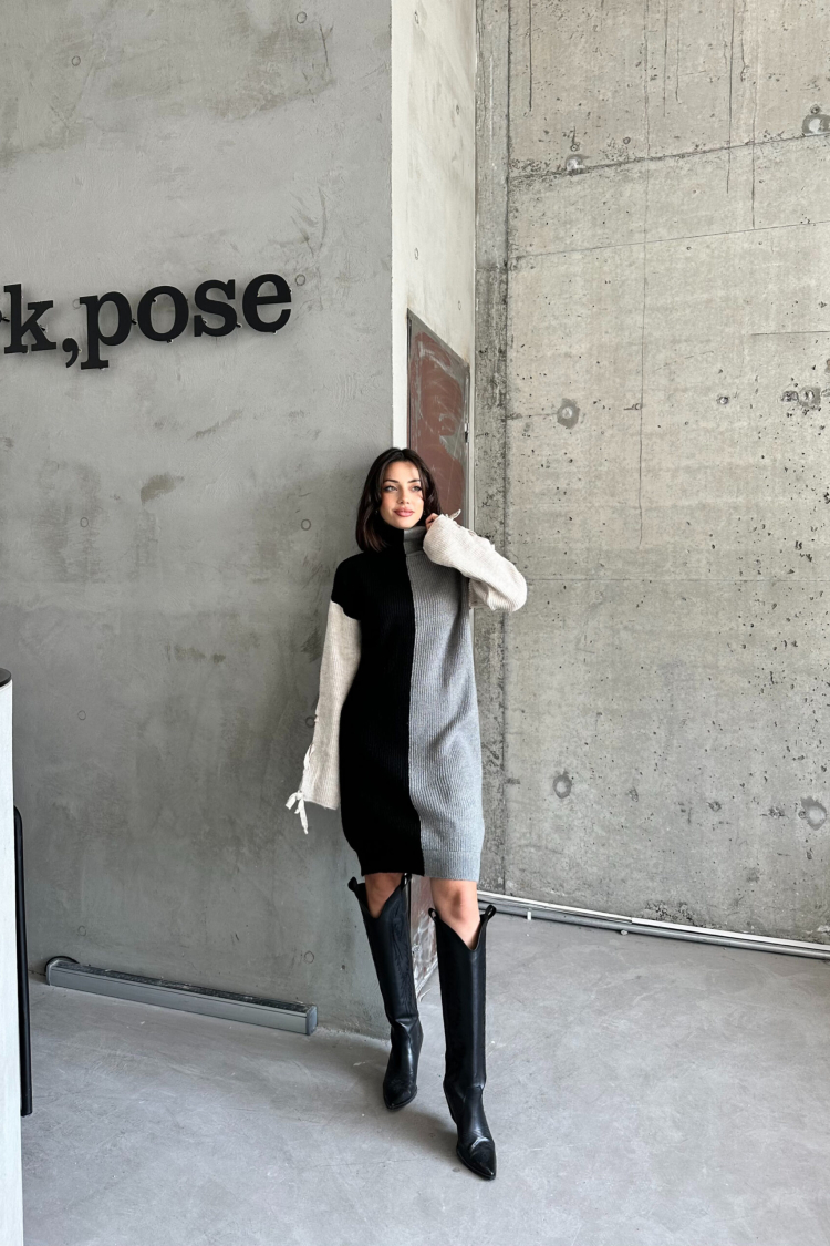 Two-Tone Raised Dress