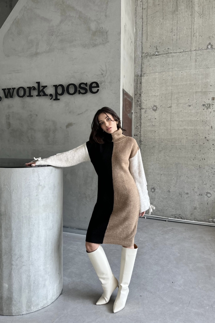 Two-Tone Raised Dress
