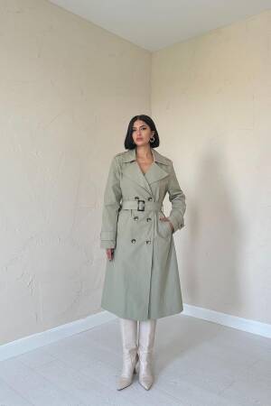 Long Belted Trench Coat - Elisa - Globality Store - Women Clothes Wholesale Turkey