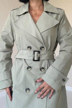 Long Belted Trench Coat - Elisa - Globality Store - Women Clothes Wholesale Turkey