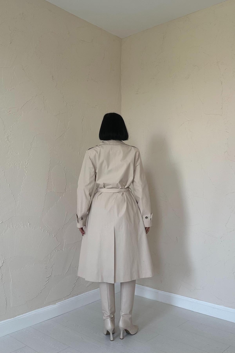 Long Belted Trench Coat