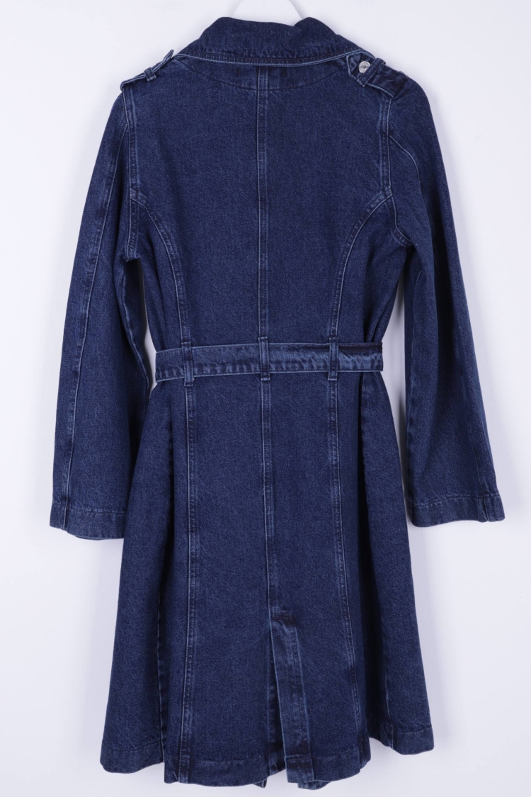 Belted Denim Trench Coat