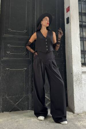 Polyviscon Lined Vest - First Angels - Globality Store - Women Clothes Wholesale Turkey