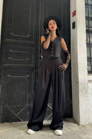 Polyviscon Lined Vest - First Angels - Globality Store - Women Clothes Wholesale Turkey