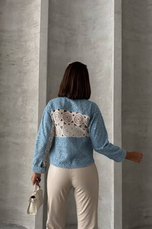 Dsn1 Lace Detailed Denim Jacket - Brand: Topshow - Women's Clothing Wholesale - Globality Store