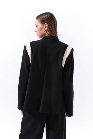 Wholesale Duo Double Breasted Jacket Black - Black - Reyon - Globality Store - Women Clothes Wholesale Turkey