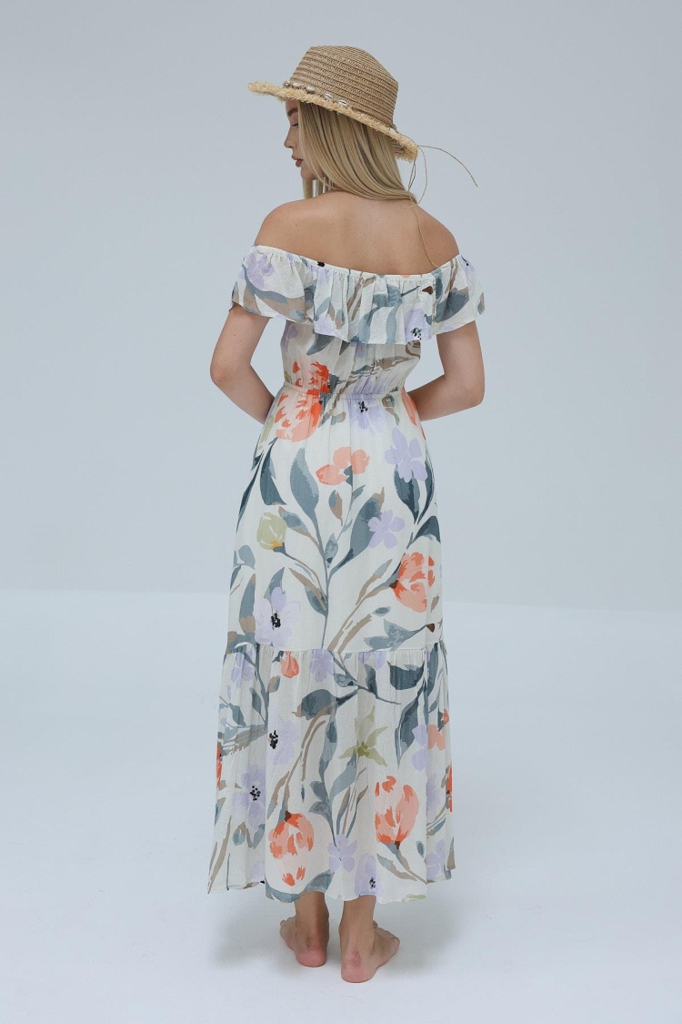 Madonna Collar Dress-& Orange