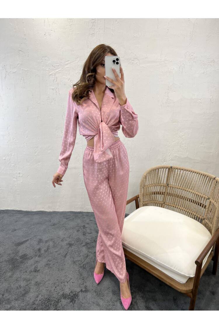 Suit - Powder - Fame - Globality Store - Women Clothes Wholesale Turkey