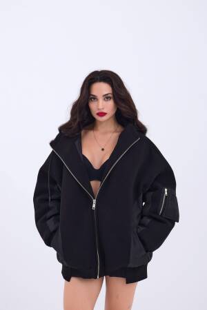 Coat - Black - Fame - Globality Store - Women Clothes Wholesale Turkey