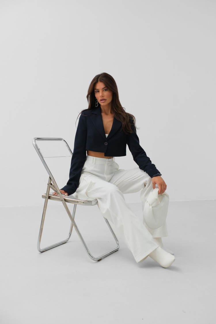 Asymmetrical Single Button Jacket