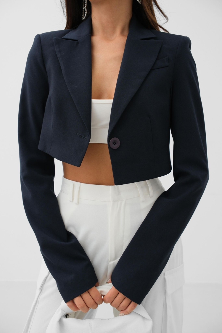 Asymmetrical Single Button Jacket