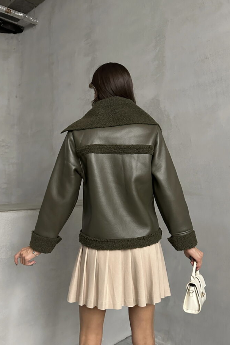 Zippered Leather Jacket