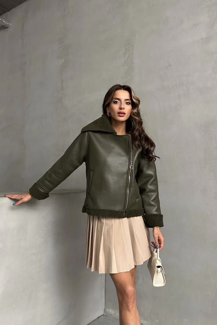 Zippered Leather Jacket