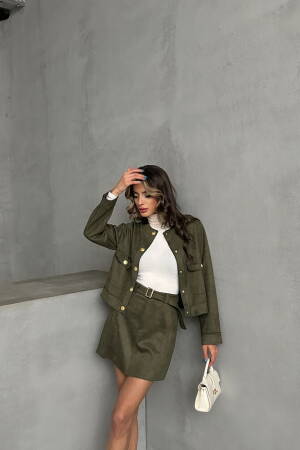 Pocket Detailed Suede Jacket - Topshow - Globality Store - Women Clothes Wholesale Turkey