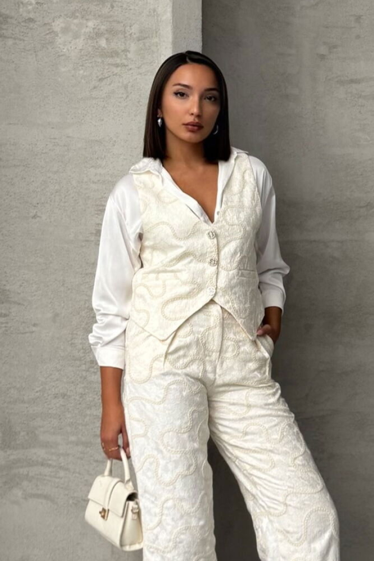Embroidered Wholesale Vest - Topshow - Globality Store - Women Clothes Wholesale Turkey