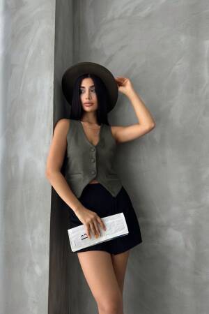 Suede Vest - Topshow - Globality Store - Women Clothes Wholesale Turkey