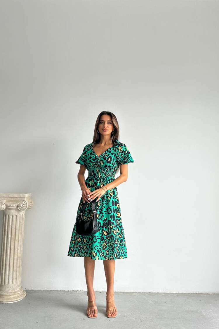 Leopard Patterned Long Dress