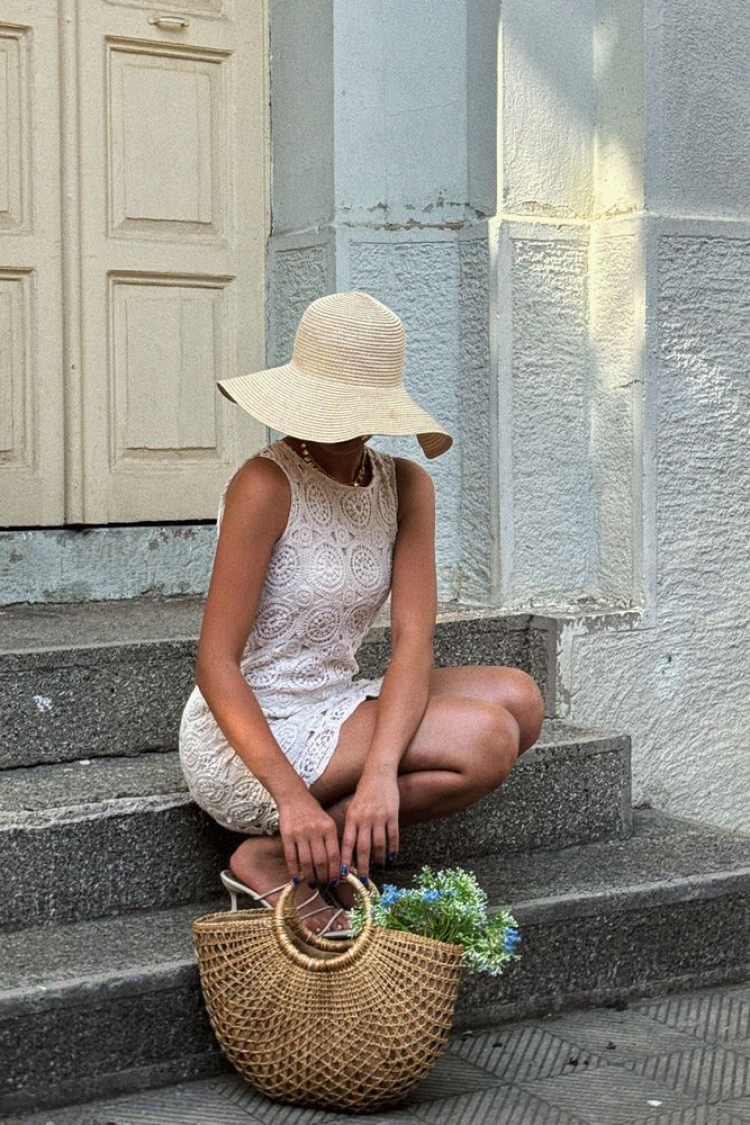 Lace Dress - Ecru - Topshow - Globality Store - Women Clothes Wholesale Turkey