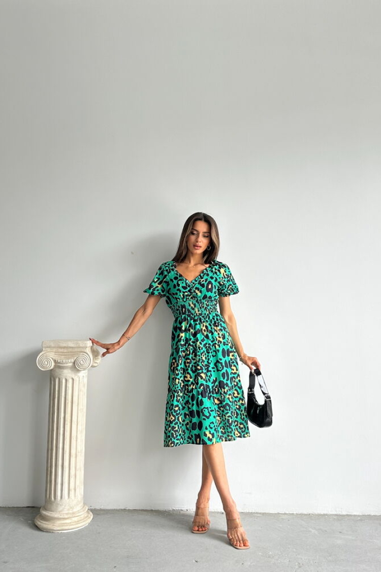 Leopard Patterned Long Dress