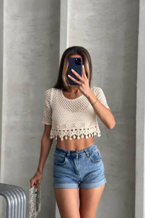 Raw Tasseled Raw Blouse - Brand: Topshow - Women's Clothing Wholesale - Globality Store