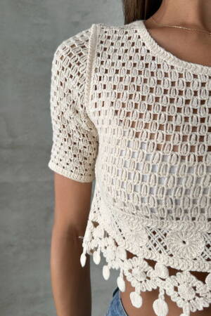 Raw Tasseled Raw Blouse - Brand: Topshow - Women's Clothing Wholesale - Globality Store