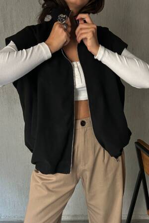 Raised Polyviscose Lined Balloon Vest 28266 - First Angels - Globality Store - Women Clothes Wholesale Turkey
