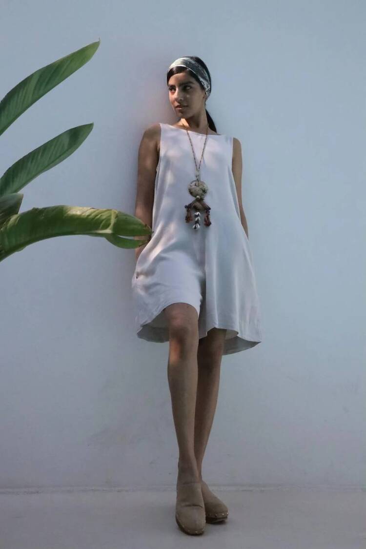 Jumpsuit With Back Detail - Cream Rouge - Globality Store - Women Clothes Wholesale Turkey