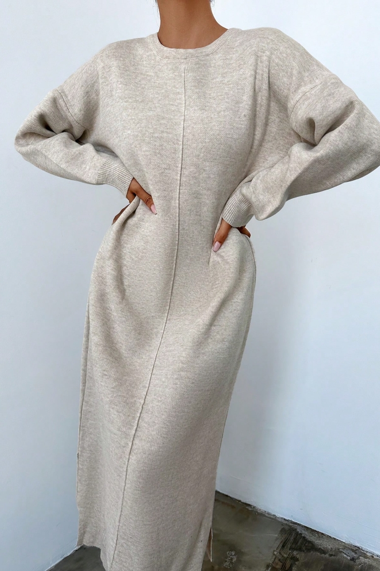 Knitted Stitched Dress - My Fashion - Globality Store - Women Clothes Wholesale Turkey