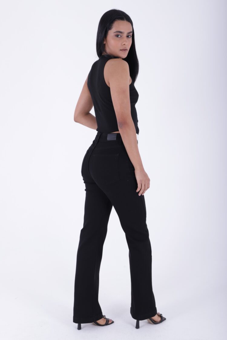 Stitched Leg Wide Leg Relax Jeans