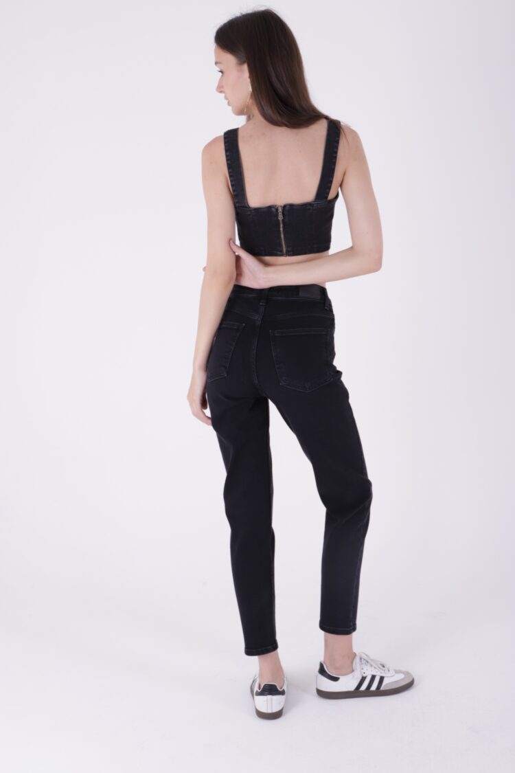 High Waist Comfort Slim Ankle Length Jeans