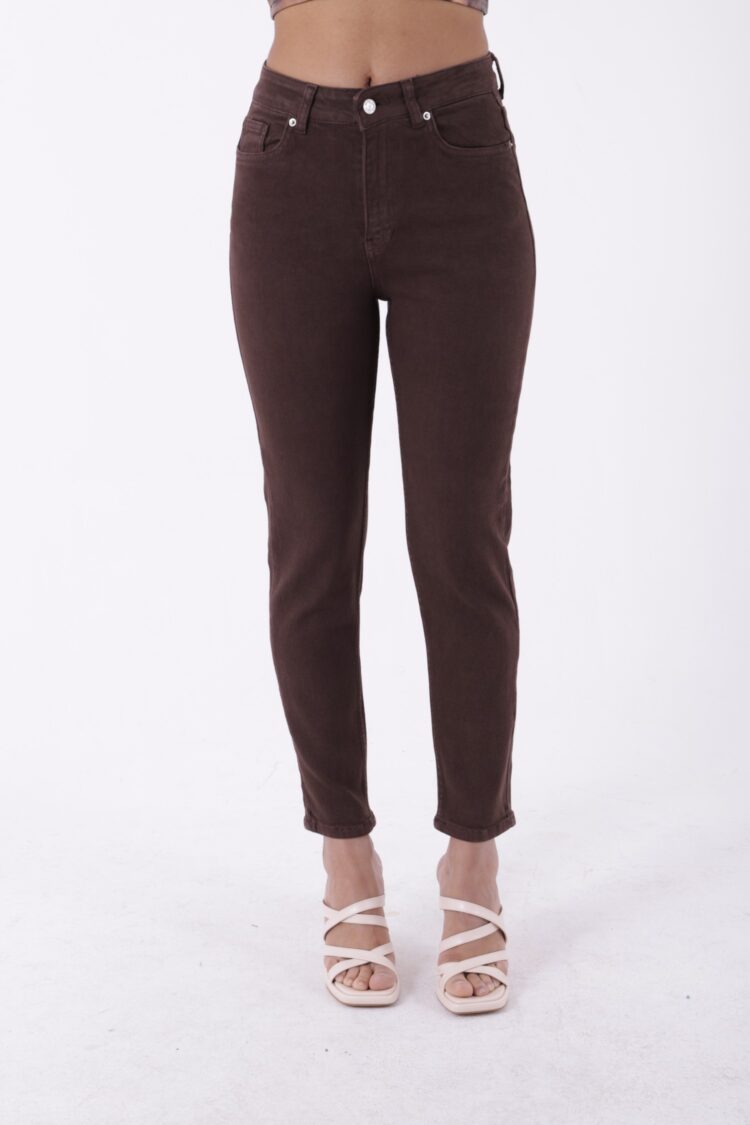 High Waist Comfort Slim Ankle Length Jeans