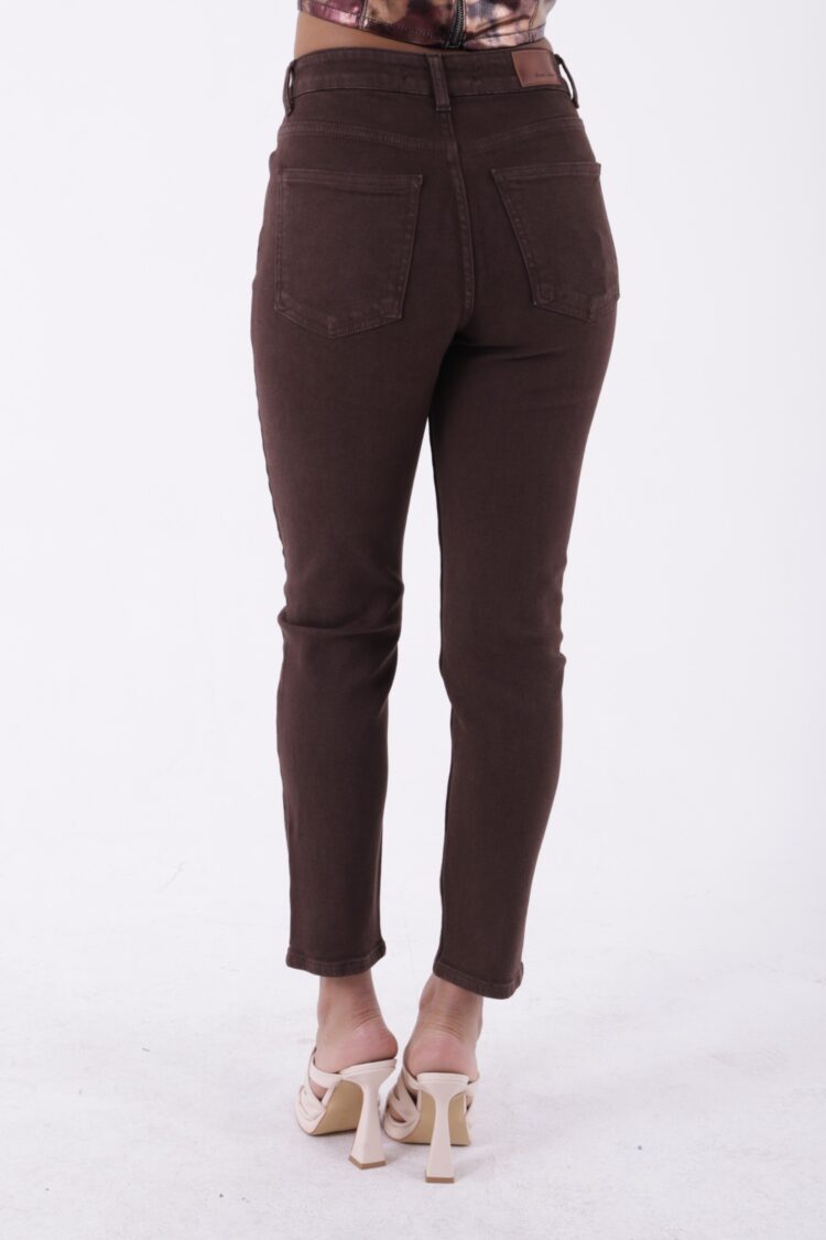 High Waist Comfort Slim Ankle Length Jeans