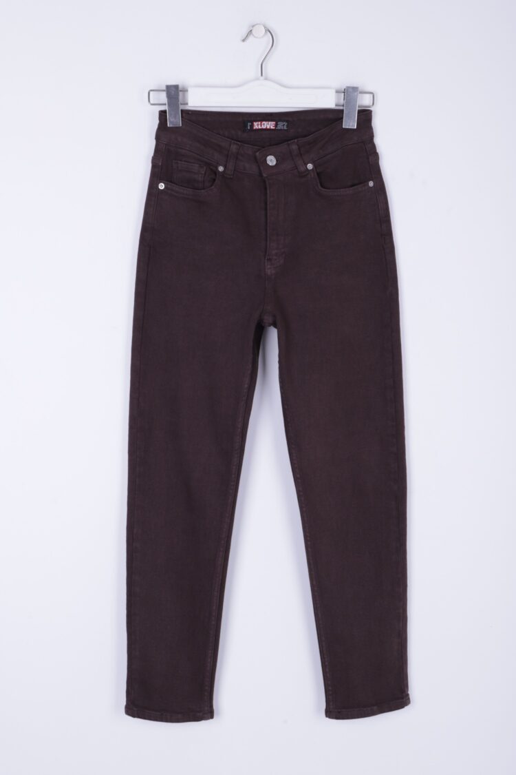 High Waist Comfort Slim Ankle Length Jeans