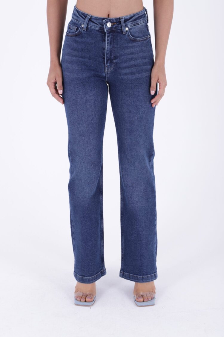 Stitched Wide Leg Relax Jeans