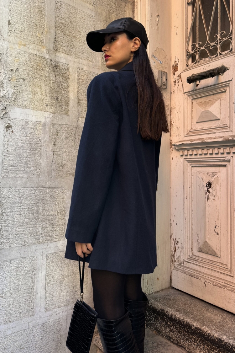Raised Polyviscose Oversize Jacket 28265