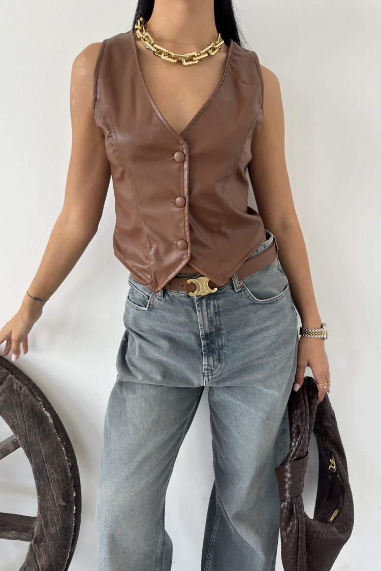 Leather Lined Vest