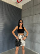 Leopard Gabardine Fabric Ruffle Skirt - Radica Fashion - Globality Store - Women Clothes Wholesale Turkey