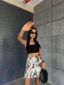 Leopard Gabardine Fabric Ruffle Skirt - Radica Fashion - Globality Store - Women Clothes Wholesale Turkey