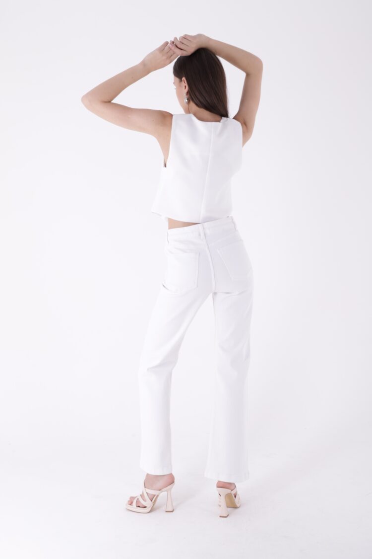 Stitched Leg Wide Leg Relax Jeans