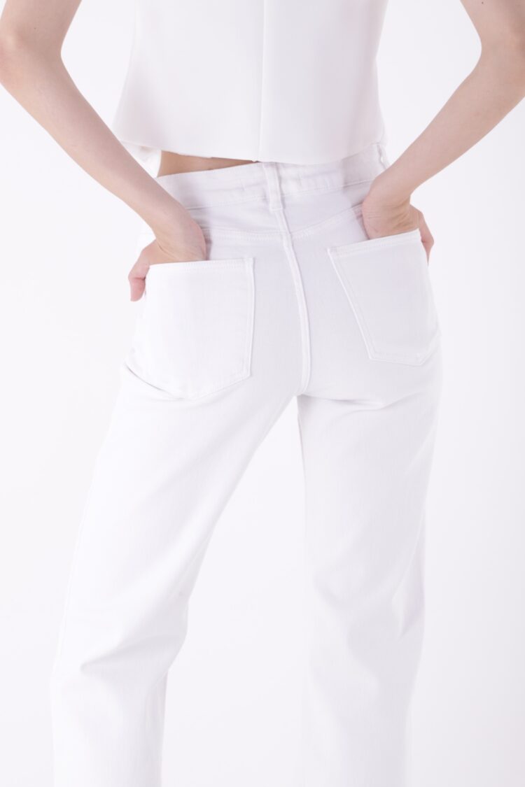 Stitched Leg Wide Leg Relax Jeans