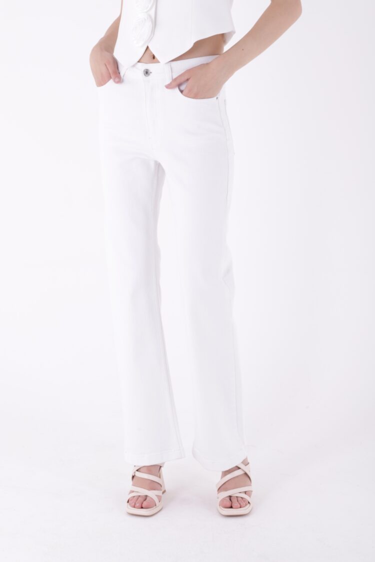 Stitched Leg Wide Leg Relax Jeans