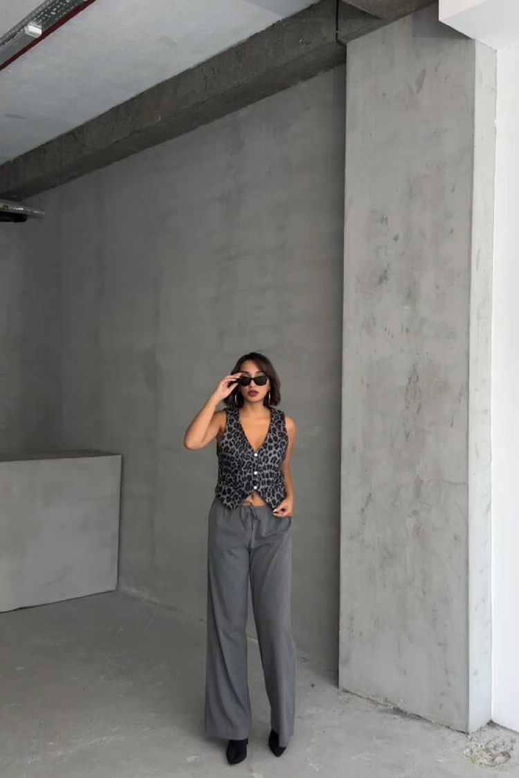 Leopard Leopard Patterned Cachet Vest