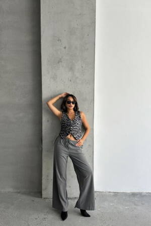 Leopard Leopard Patterned Cachet Vest - Topshow - Globality Store - Women Clothes Wholesale Turkey