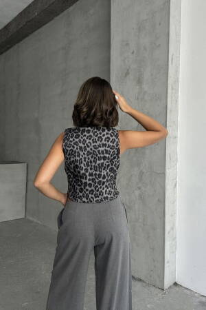 Leopard Leopard Patterned Cachet Vest - Topshow - Globality Store - Women Clothes Wholesale Turkey