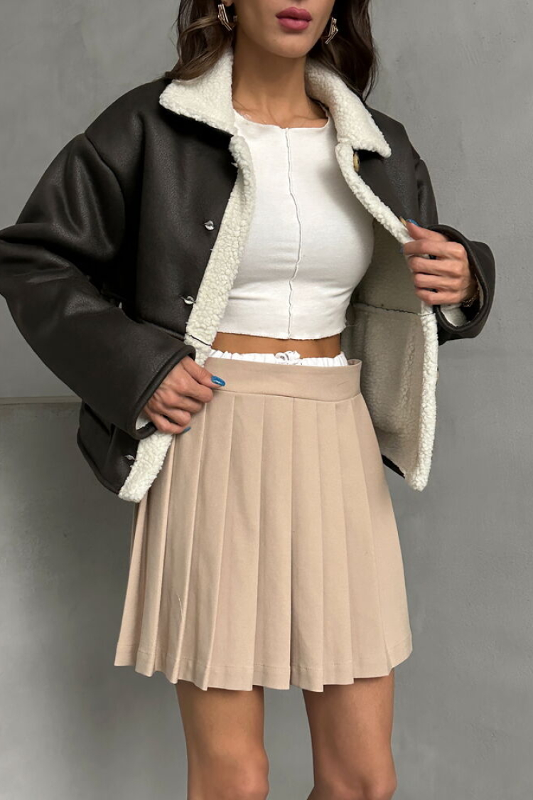 AnthraciteF 1553 Nubuck Collar Coat