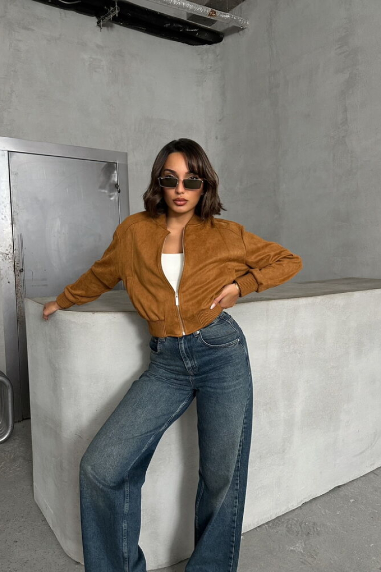 Suede Jacket - Tan