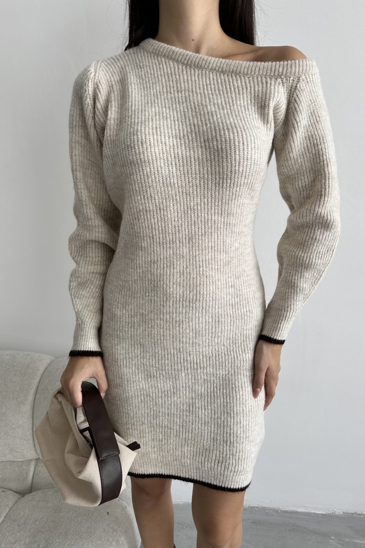 Half Moon Raised Dress - My Fashion - Globality Store - Women Clothes Wholesale Turkey